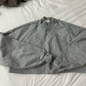 Gymshark Gray mockneck cropped Sweater